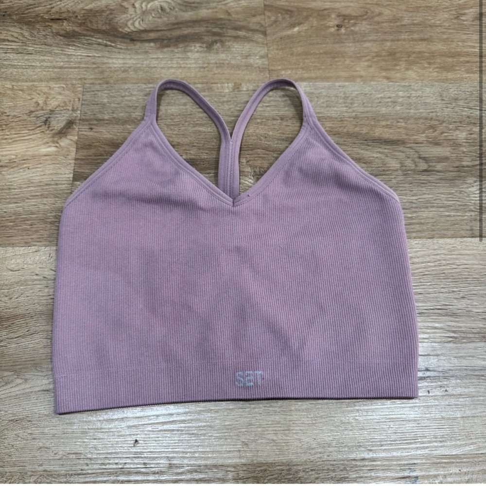 Set Active Lychee Ribbed V Neck Sports Bra